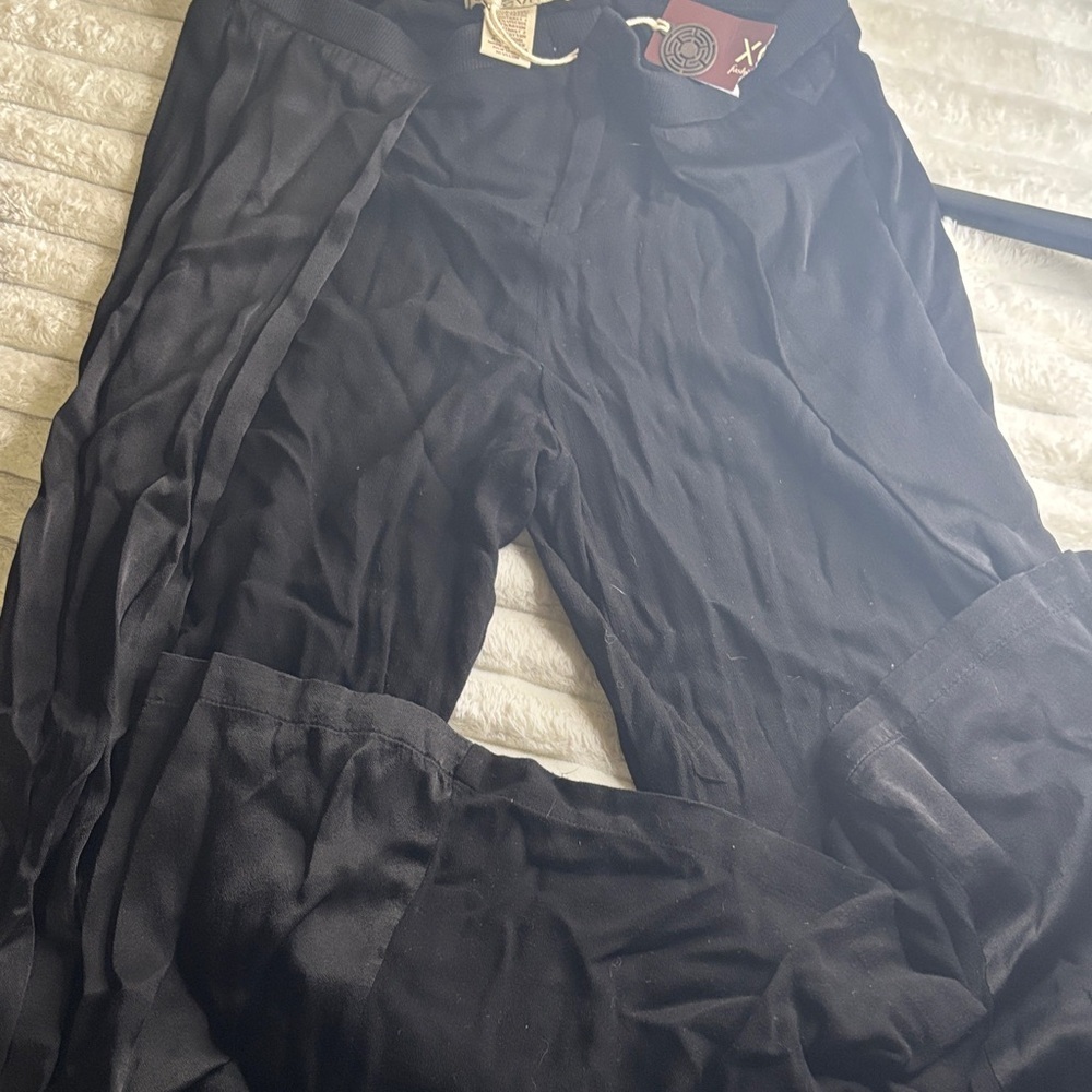 XCVI Wide-Leg Drawstring Pants in Black